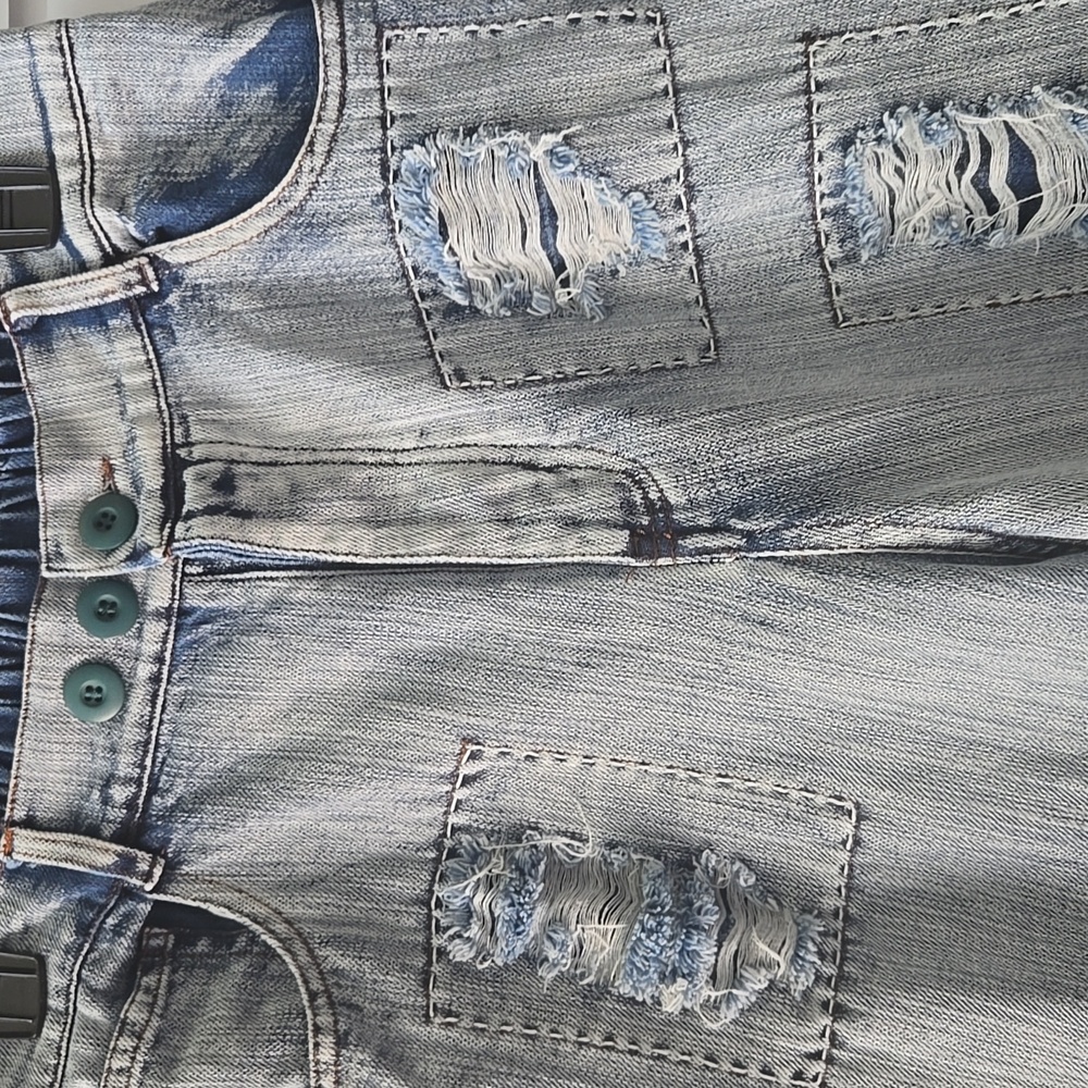 Oli & Hali Patchwork Distressed Jeans EUC - Picture 5 of 12